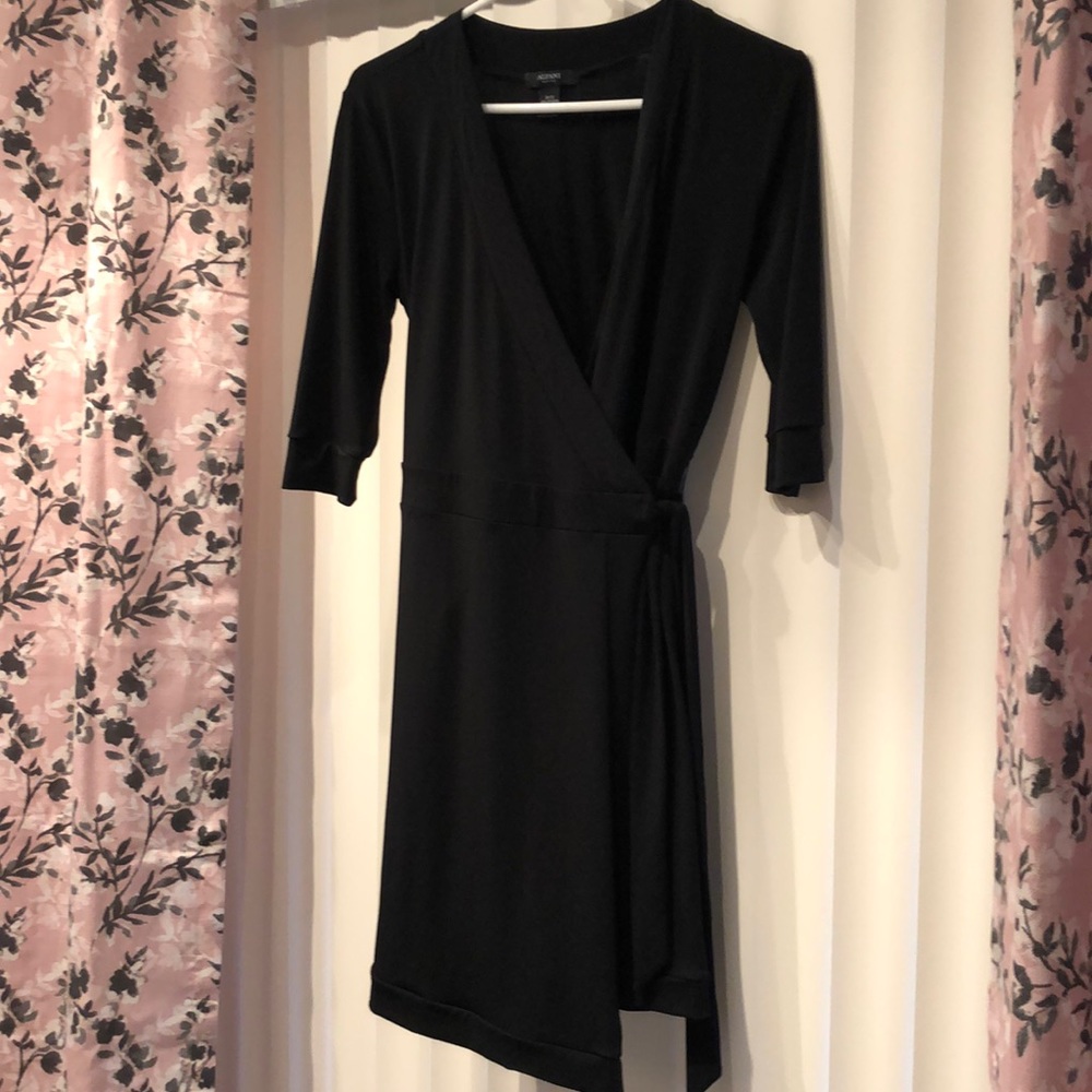 Black wrap dress